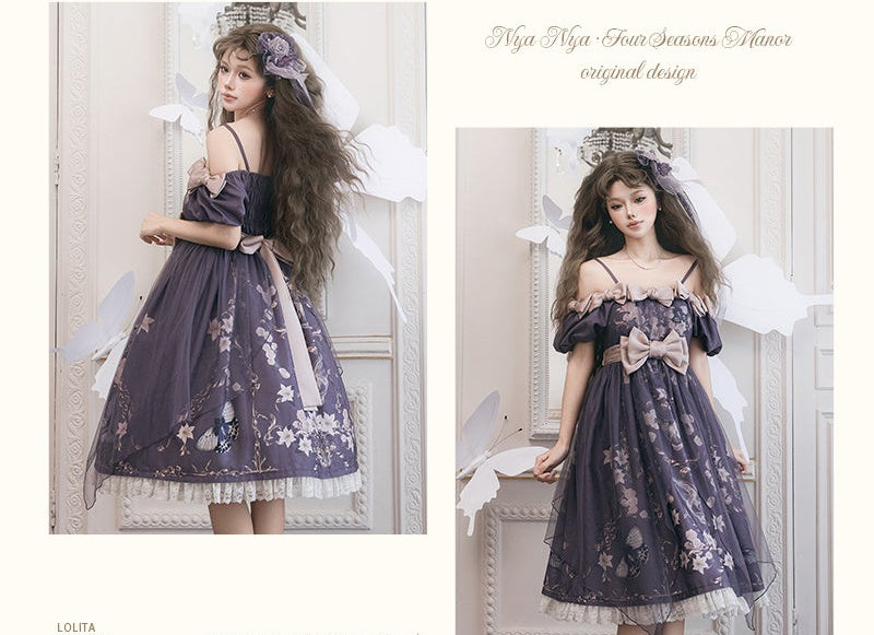 【受注予約11/19まで】Butterfly and Bone 半袖ワンピース