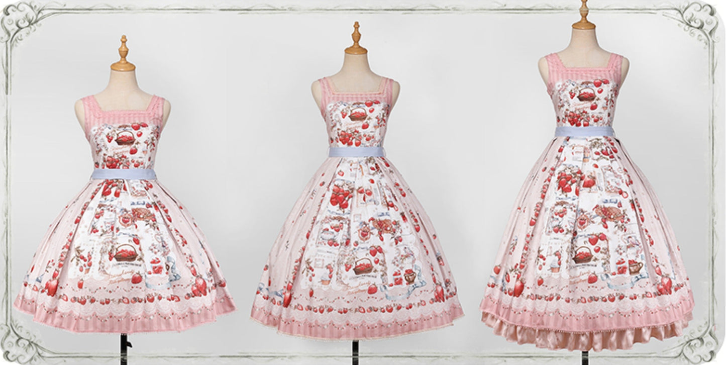 【受注予約12/16まで】Strawberry Manor ジャンパースカート