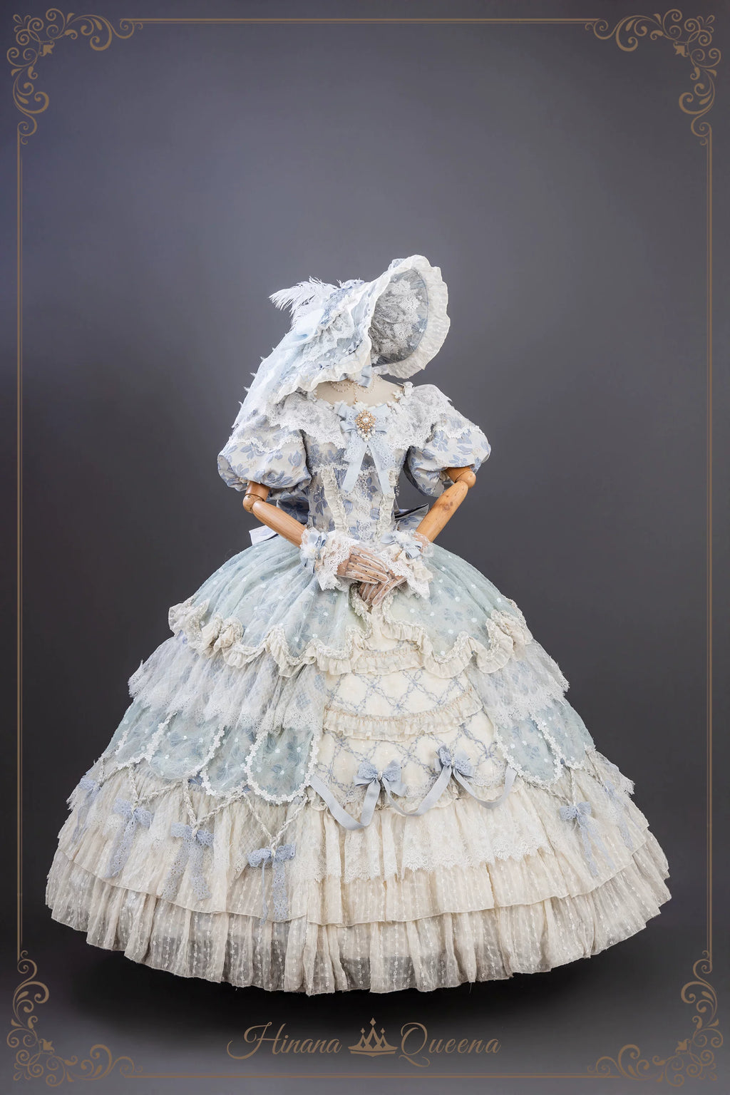 【受注予約9/16まで】Dream Magnifique プリンセスドレス・ロング丈・パステルブルー