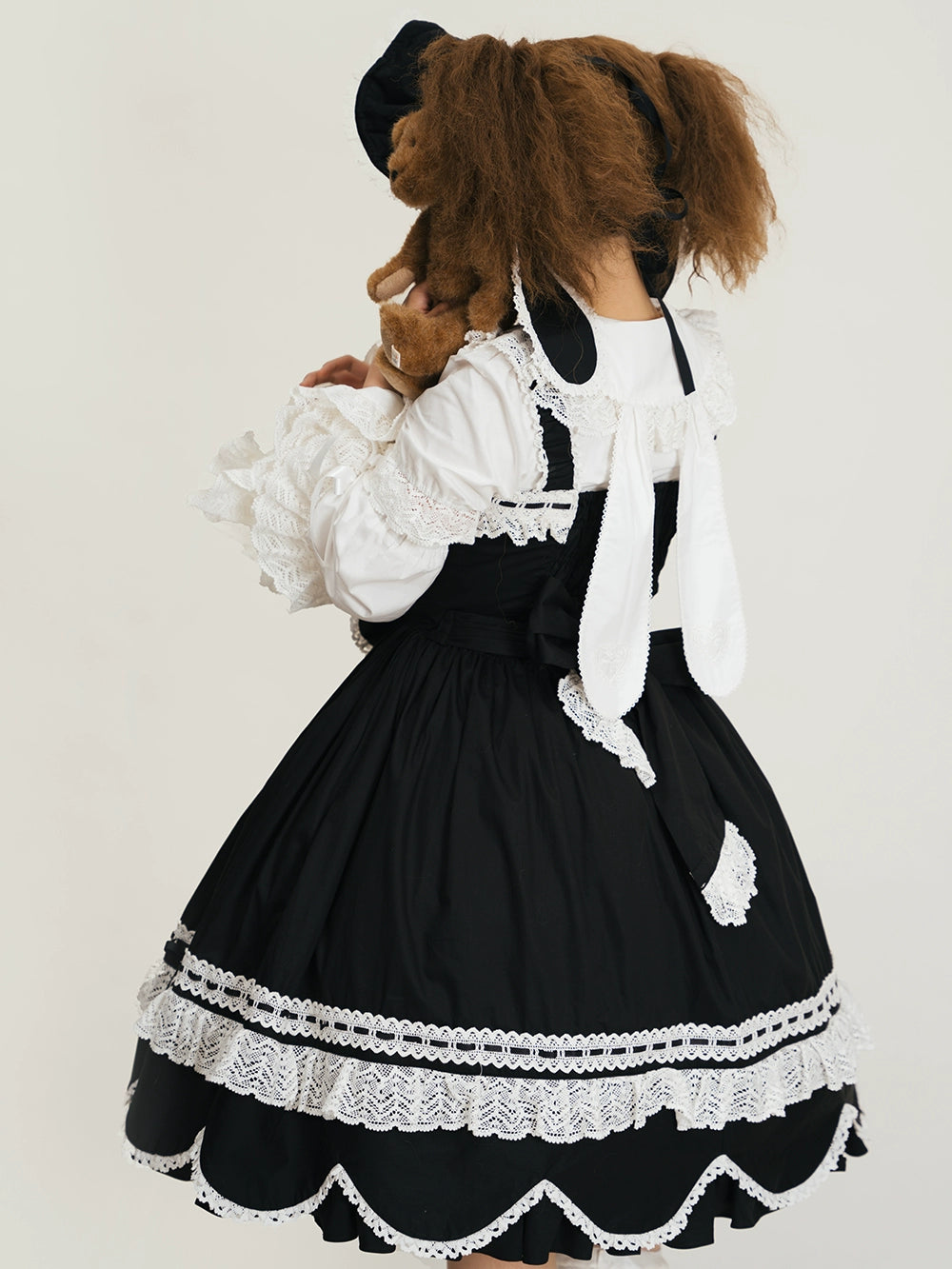 【予約販売】Antique Petal Rabbit リボンジャンパースカート