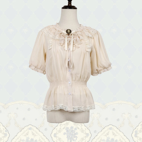 Forget Me Not Ecru Classic Blouse