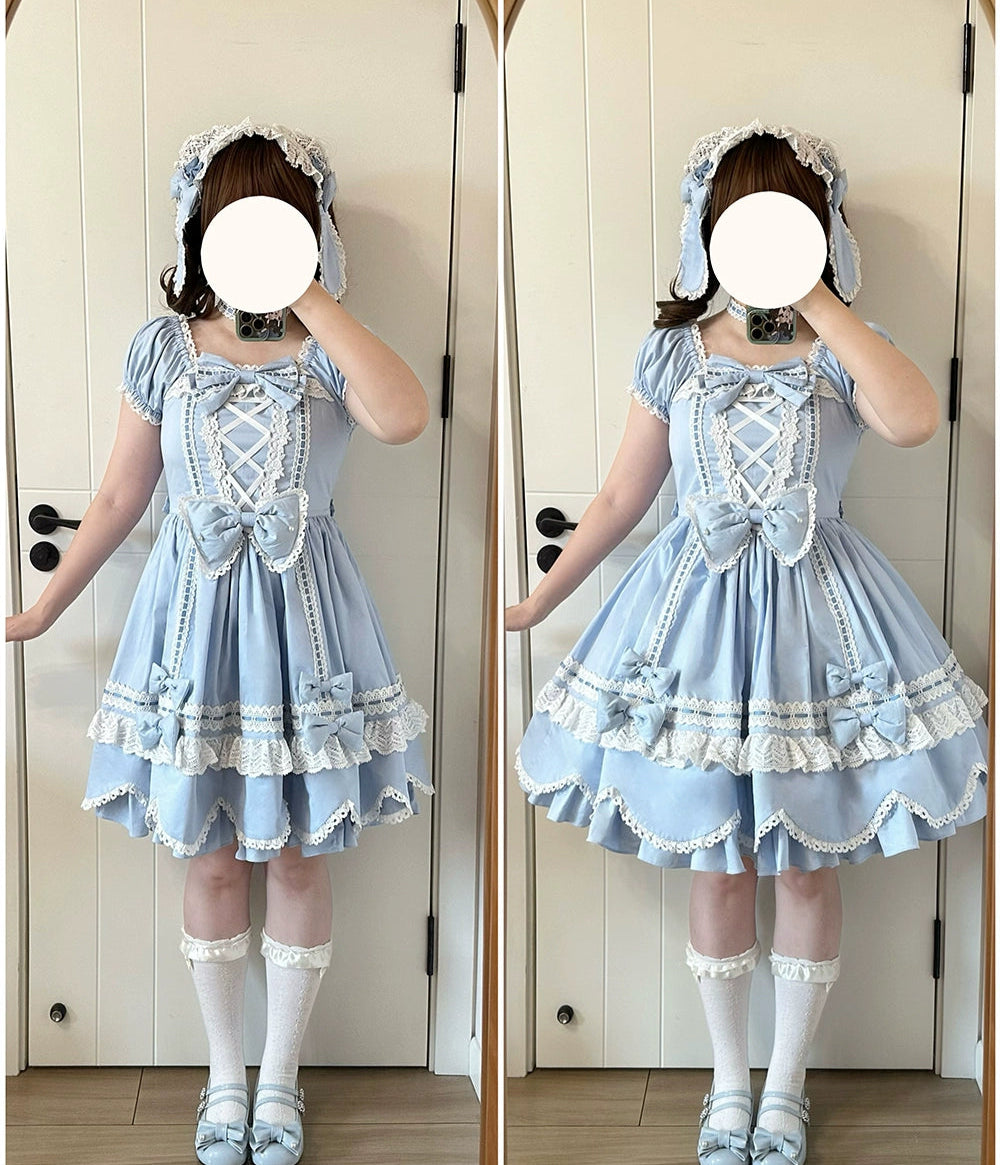 【予約販売】Antique Petal Rabbit リボンワンピース