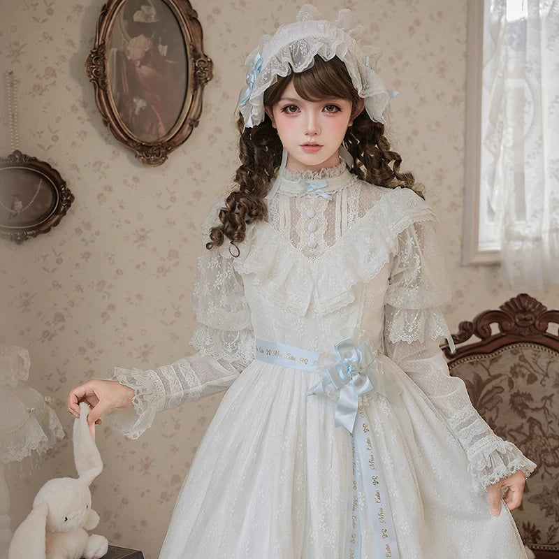 【受注予約10/13まで】Dream Lace クラシカル半袖ワンピース