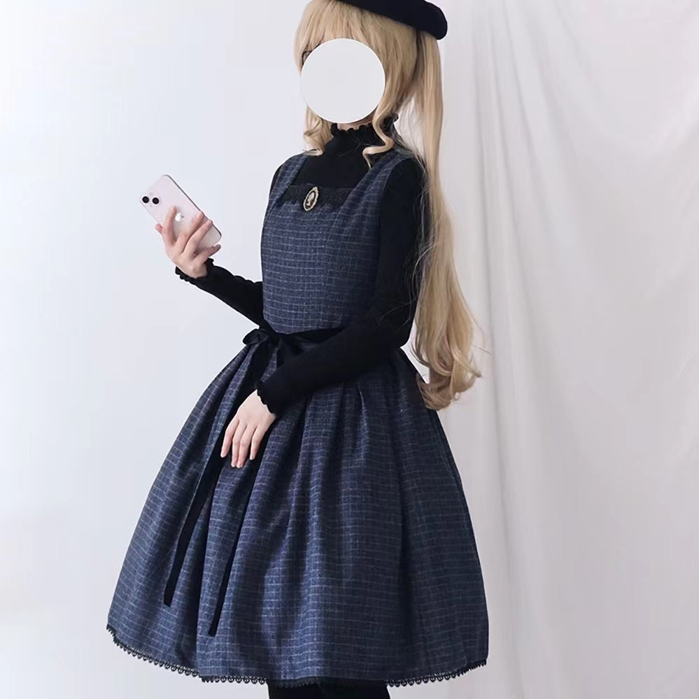 【予約販売】Earl Gray チェックのジャンパースカート