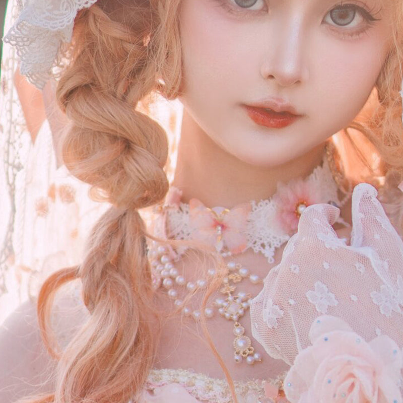 [Simultaneous purchase only] Spring Praise Bonnet Choker Gloves (Pink)