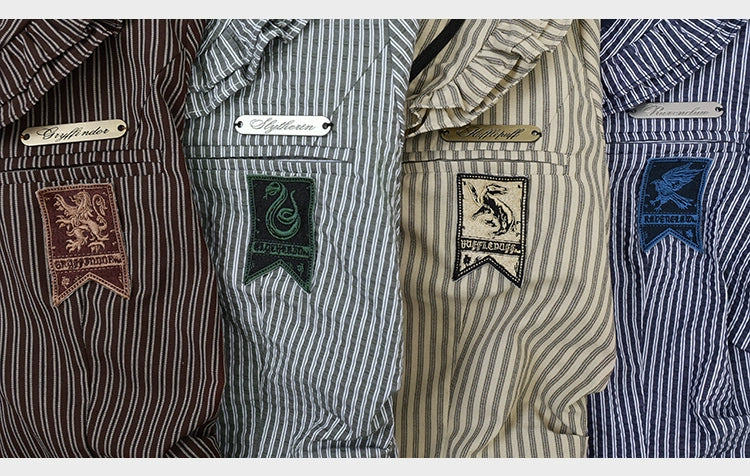 [Pre-order] Hogwarts School of Witchcraft and Wizardry Sailor Collar Striped Blouse