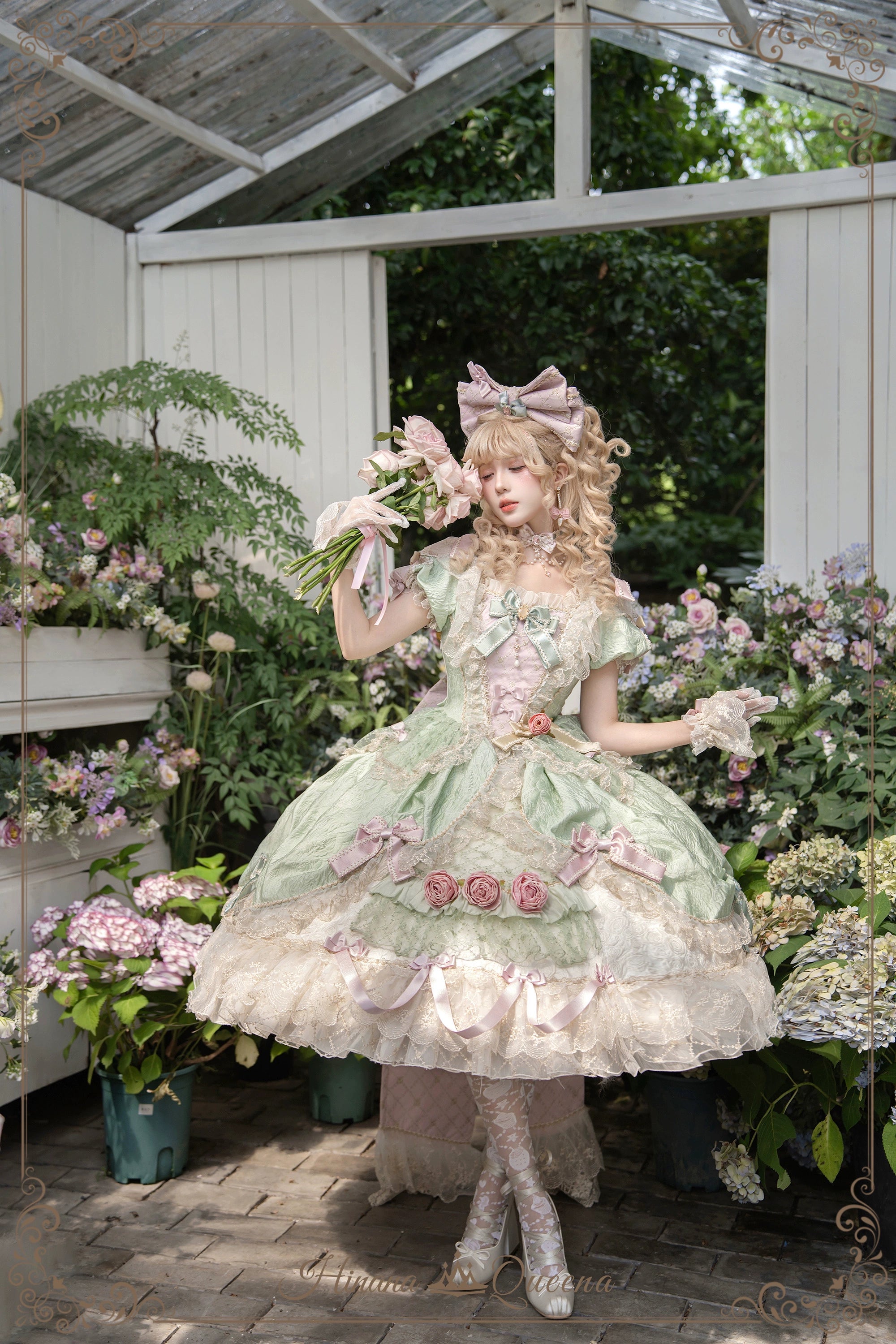 Mirror Snow White プリンセススイートドレス・パステルグリーン