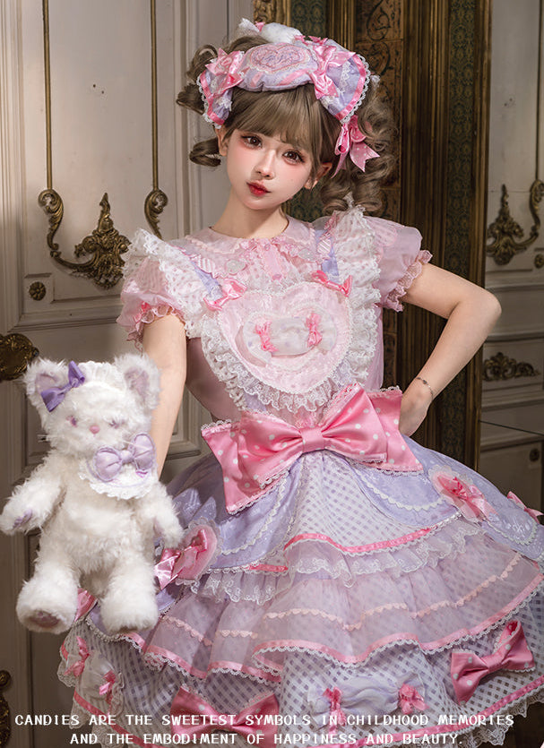 【受注予約12/8まで】Candy Doll サスペンダースカート