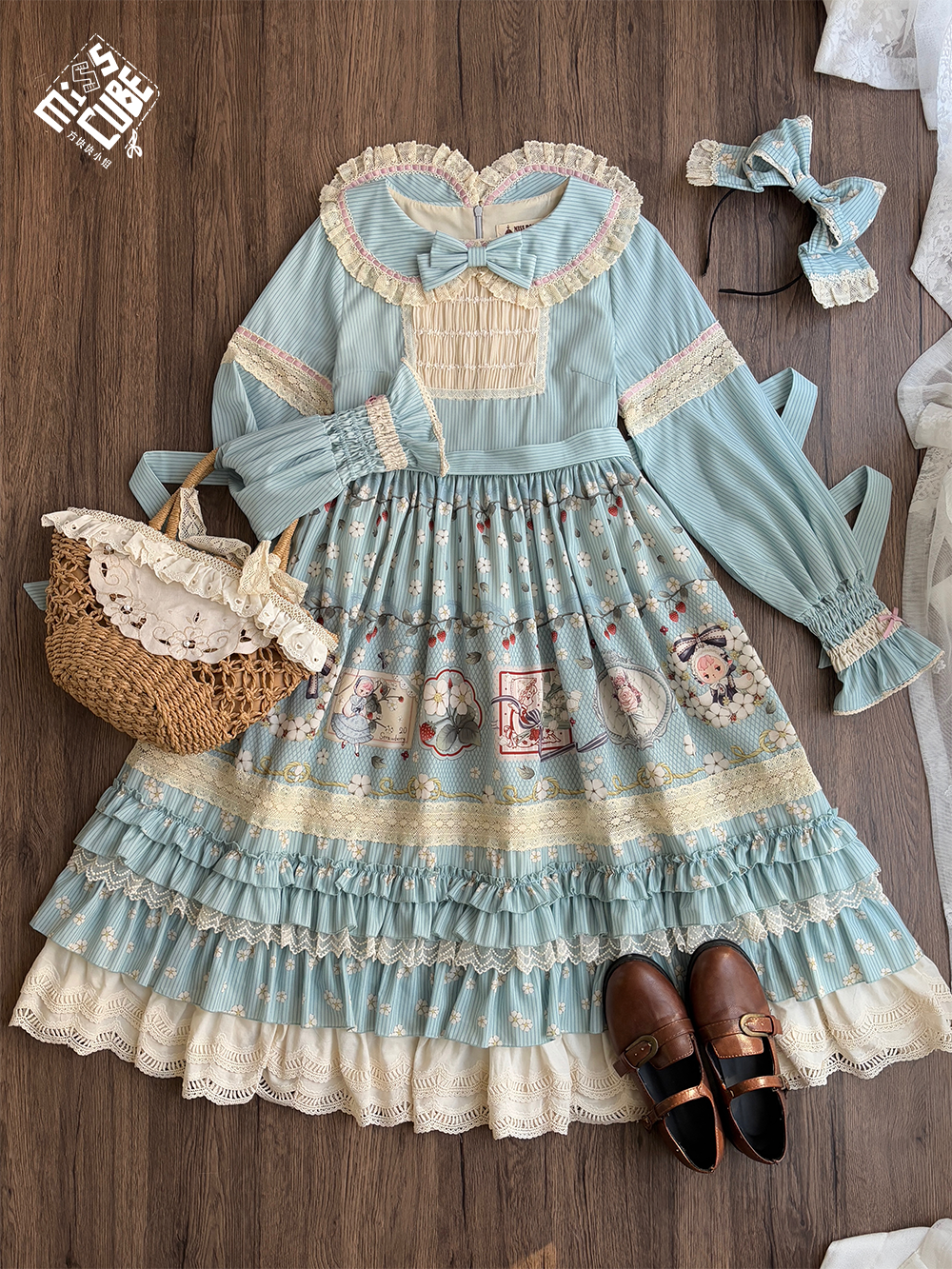 【予約販売】Sweetie Sheep フリルワンピース・プリントタイプ