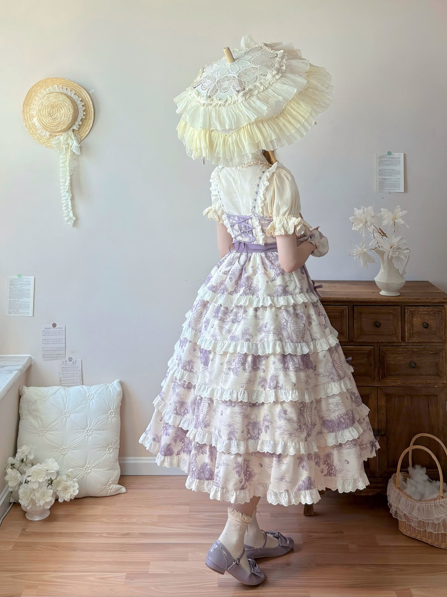 Grape Moonling 着丈2wayジャンパースカート