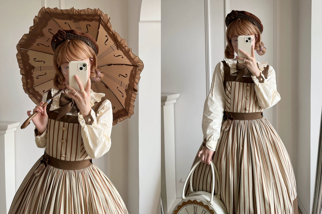 [Pre-orders available until 11/7] Twilight and Nightfall Striped Jumper Skirt