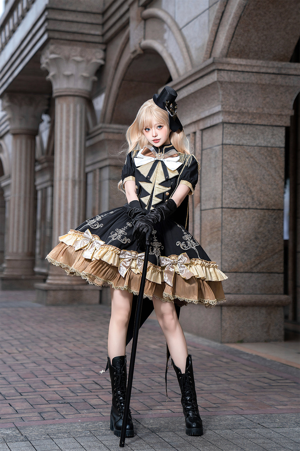 Golden Pledge アイドル風ワンピースショール付き