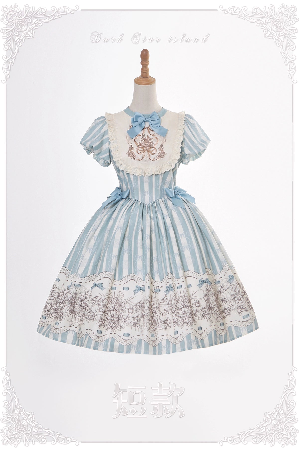 [Sale period ended] Blooming Flowers and Clocks short sleeve dress