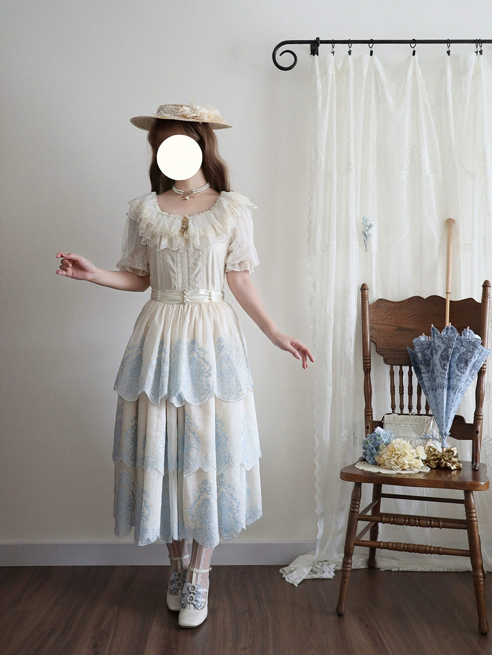 【受注予約9/25まで】Noble Garden 刺繍スカート