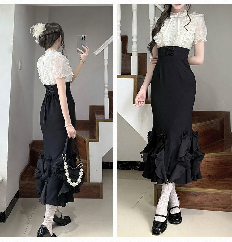 Miss Laura ドッキングワンピース・ロング丈