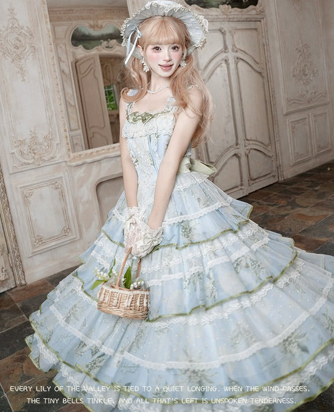 【受注予約7/1まで】最愛の鈴蘭 ティアードジャンパースカート