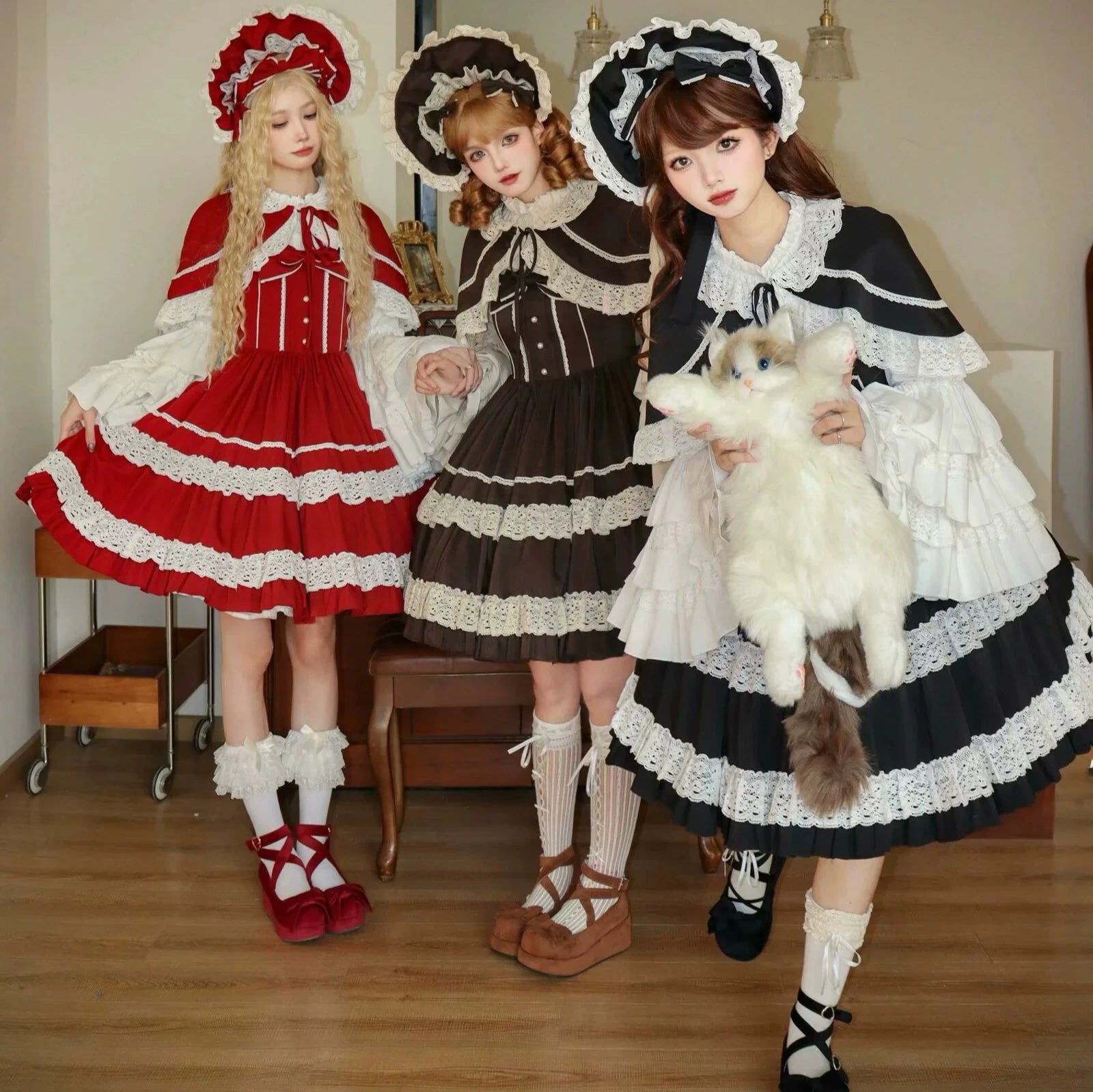 Caramel Doll レースのジャンパースカート