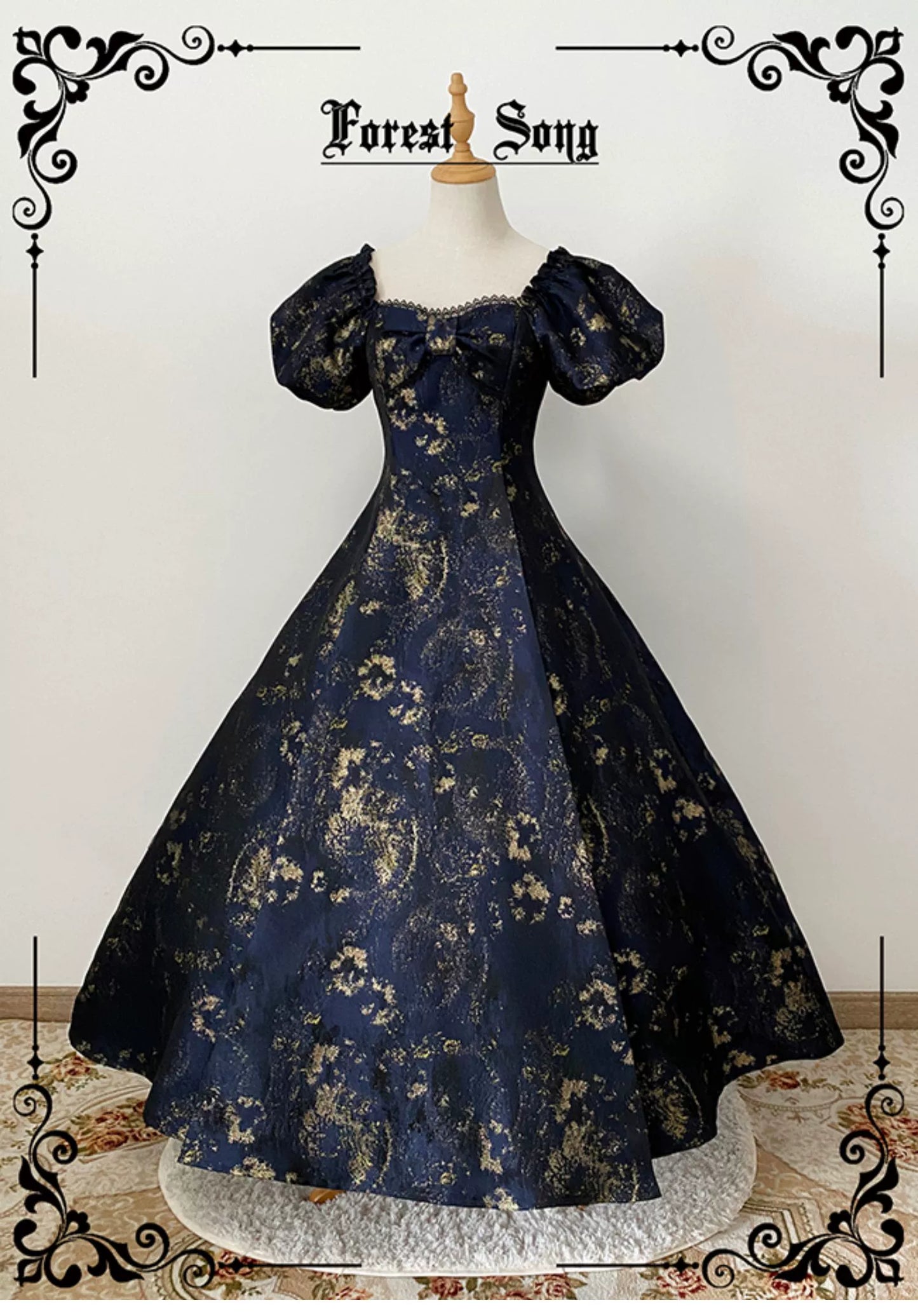 [Pre-orders available until 9/5] Brilliant Years Elegant foil-stamped long dress