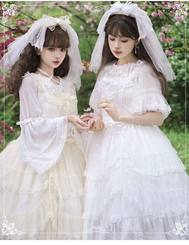 June Bride フラワーレースジャンパースカート 全4色