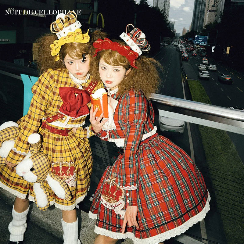 Thistle Crown チェックのミニ丈スカート