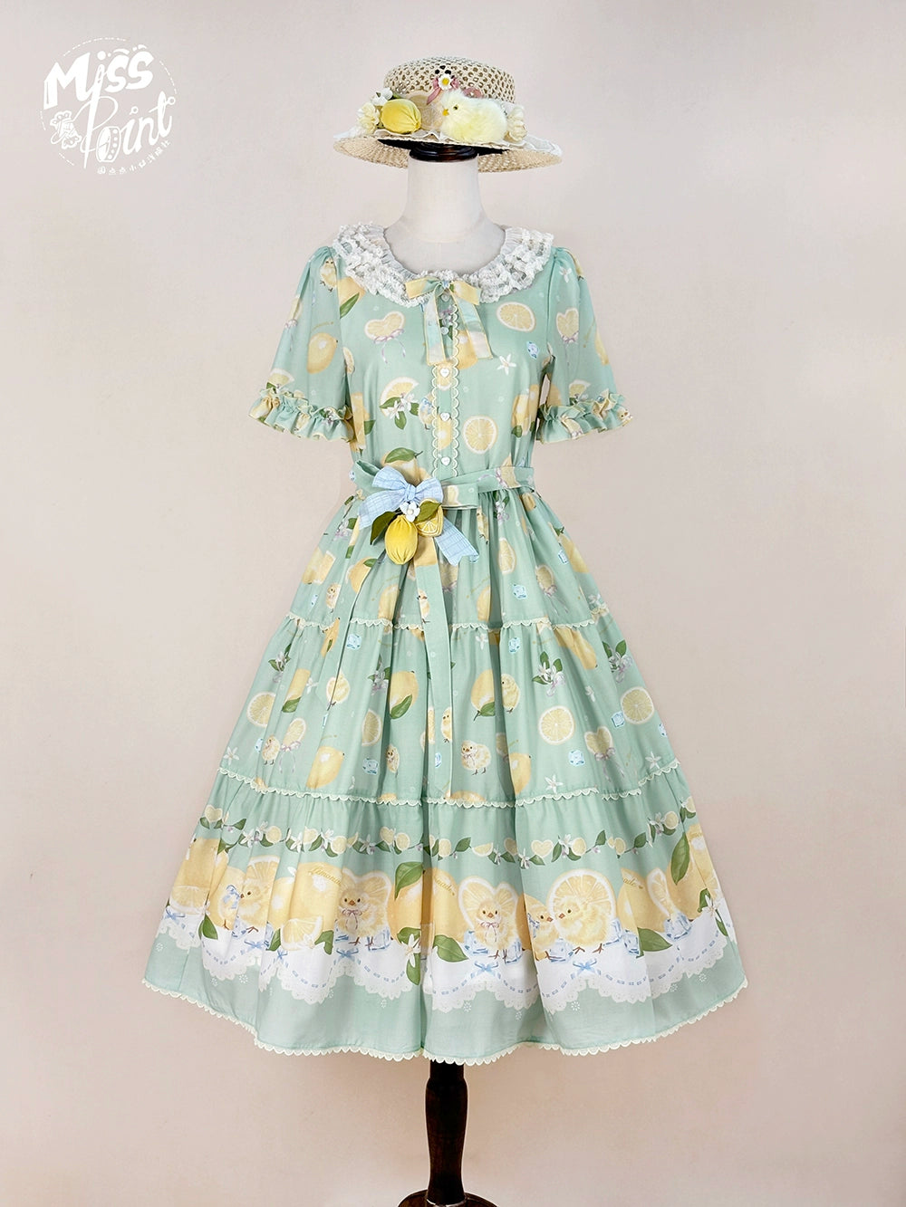 【予約販売】Lemon Sweetie プリント半袖ワンピース・デイリータイプ