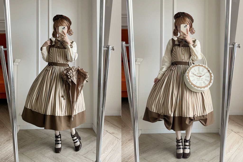 [Pre-orders available until 11/7] Twilight and Nightfall Striped Jumper Skirt
