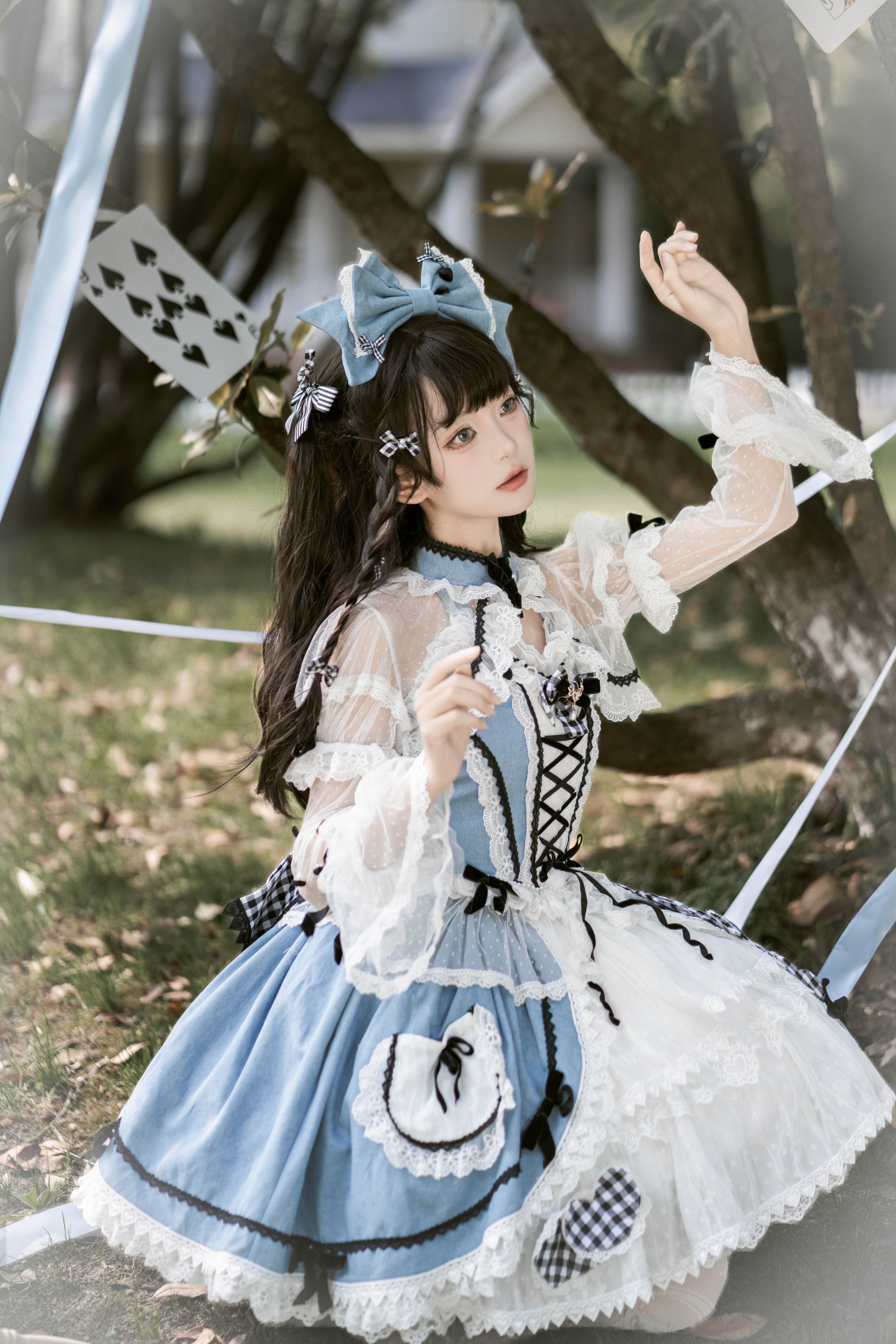 Alice in China  ハートとチェックのセットアップ
