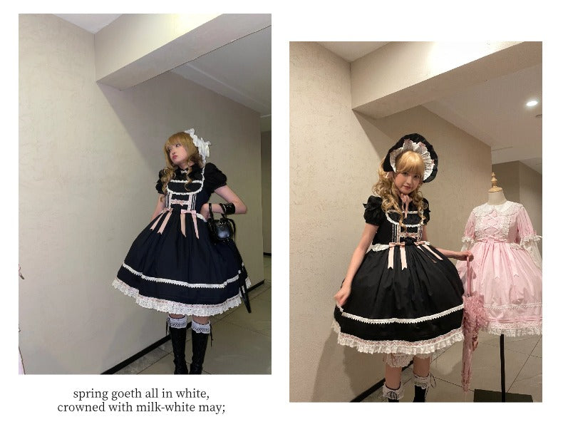 【受注予約5/21まで】Laura's Doll ハイウエストジャンパースカート・全3色