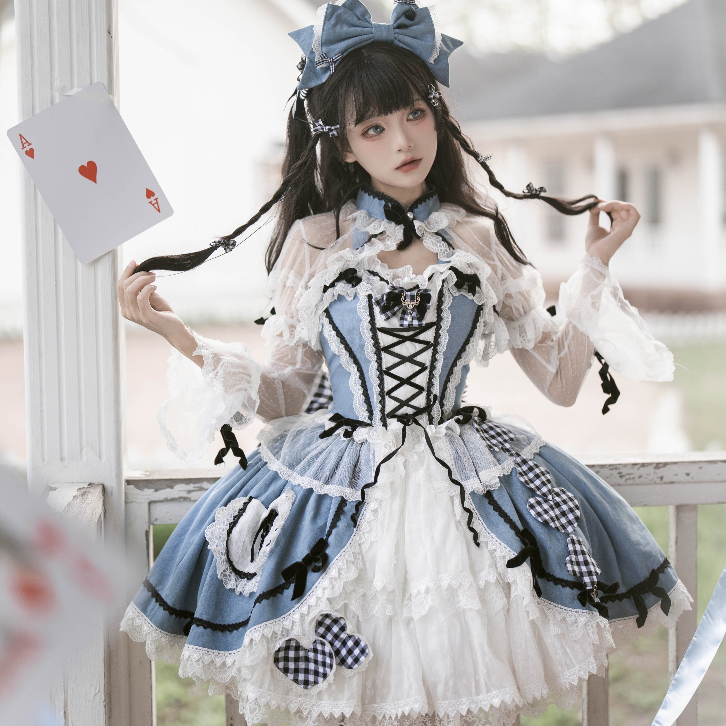 Alice in China  ハートとチェックのセットアップ