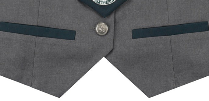 Hogwarts School of Witchcraft and Wizardry Sailor Collar Short Sleeve Top [Gray]
