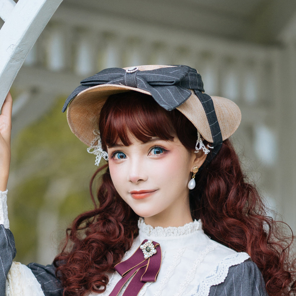 [Simultaneous purchase only] British Classical Lolita Ribbon Hat