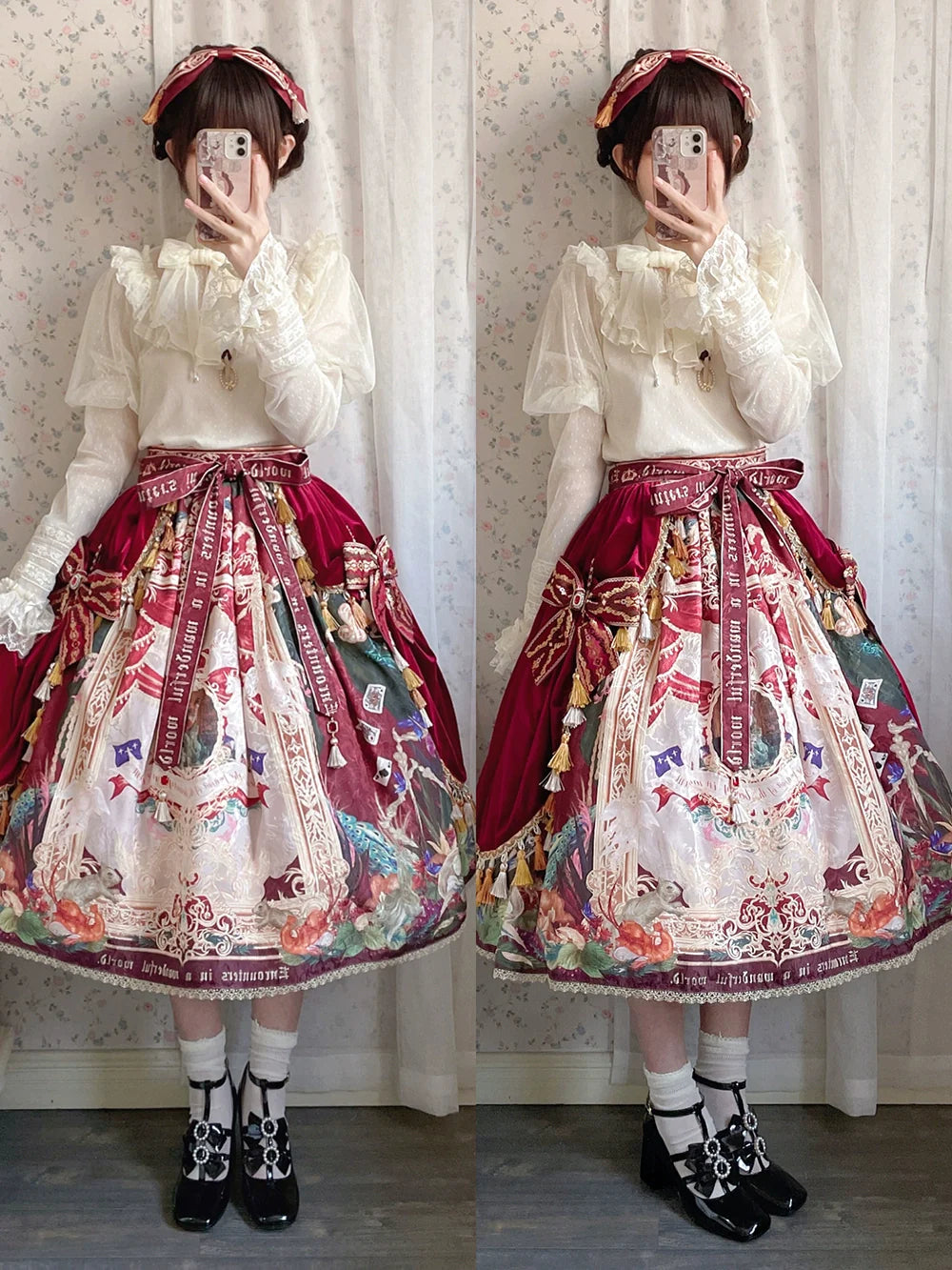 【受注予約4/8まで】Wanhua Mirror 西洋貴族風スカート レースタイプ