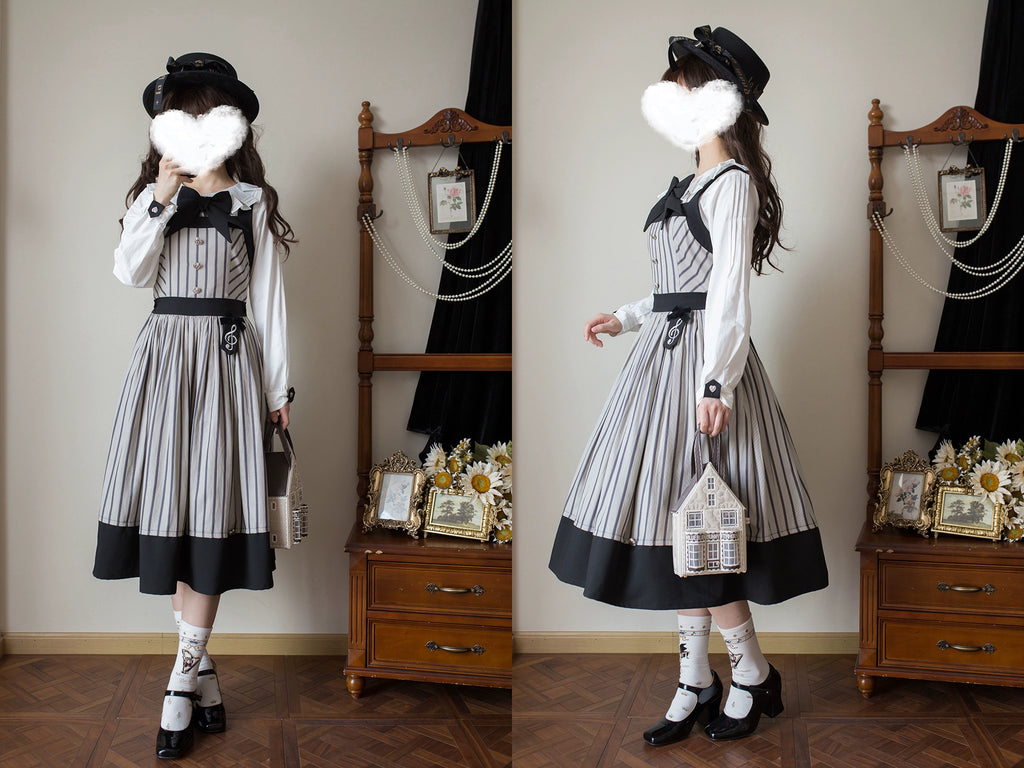 [Pre-orders available until 11/7] Twilight and Nightfall Striped Jumper Skirt