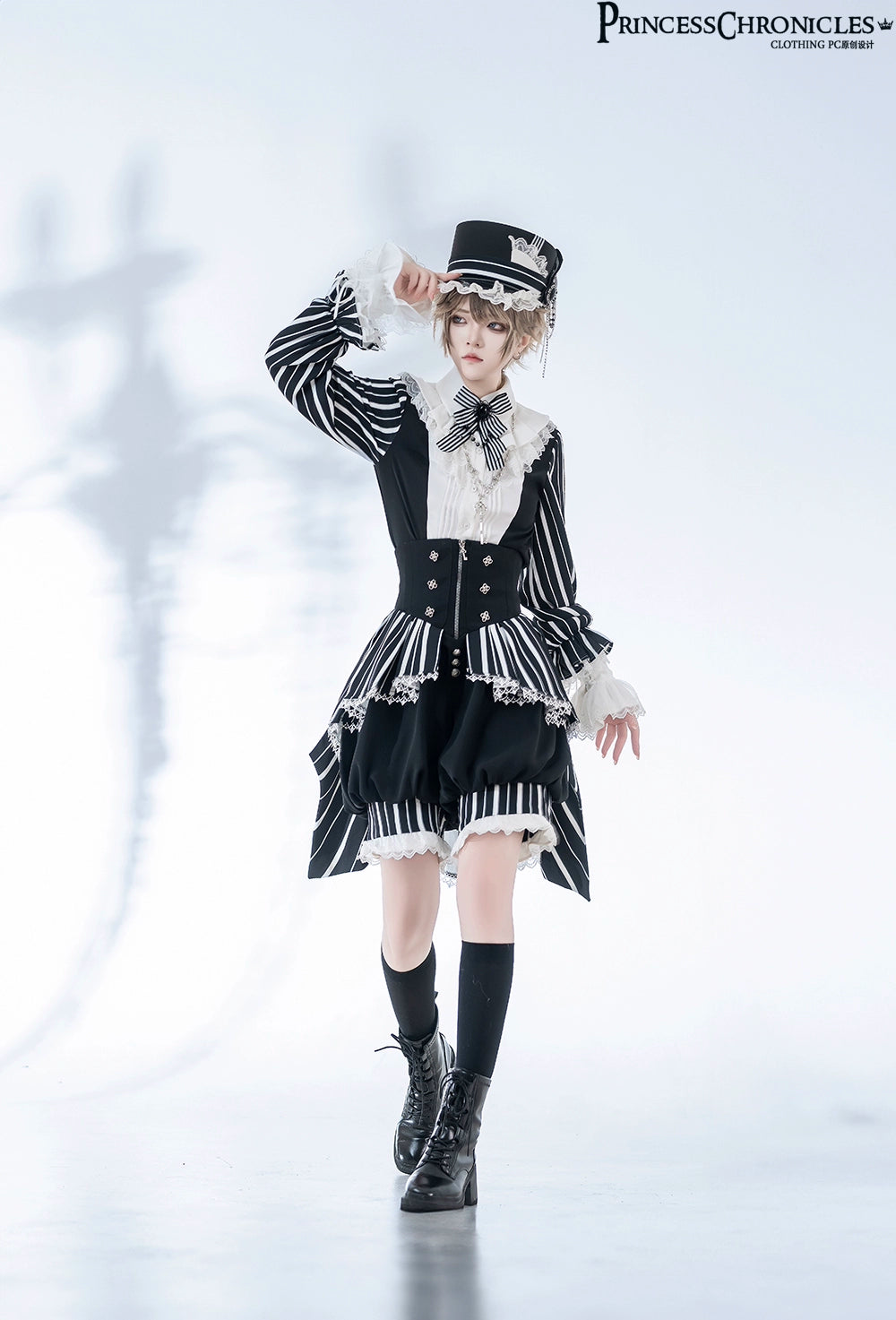 【予約販売】Marvelous Trick 皇子系ストライプショートパンツ