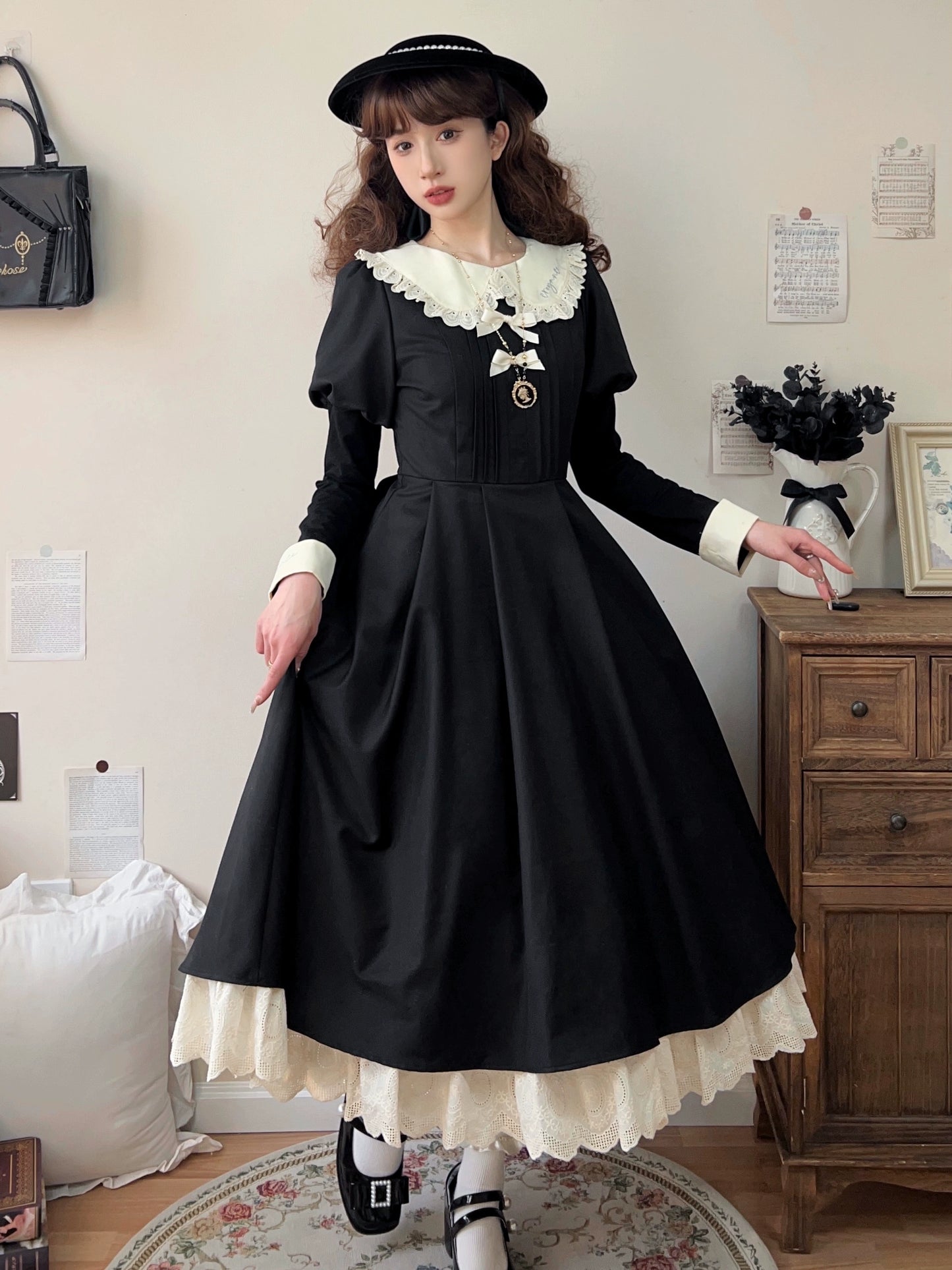 Classical Maid Ribbon Dress