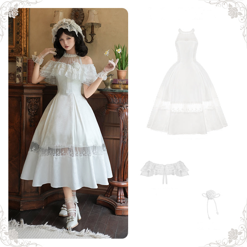 ローズジャガードホルターネックワンピース 単品・セット