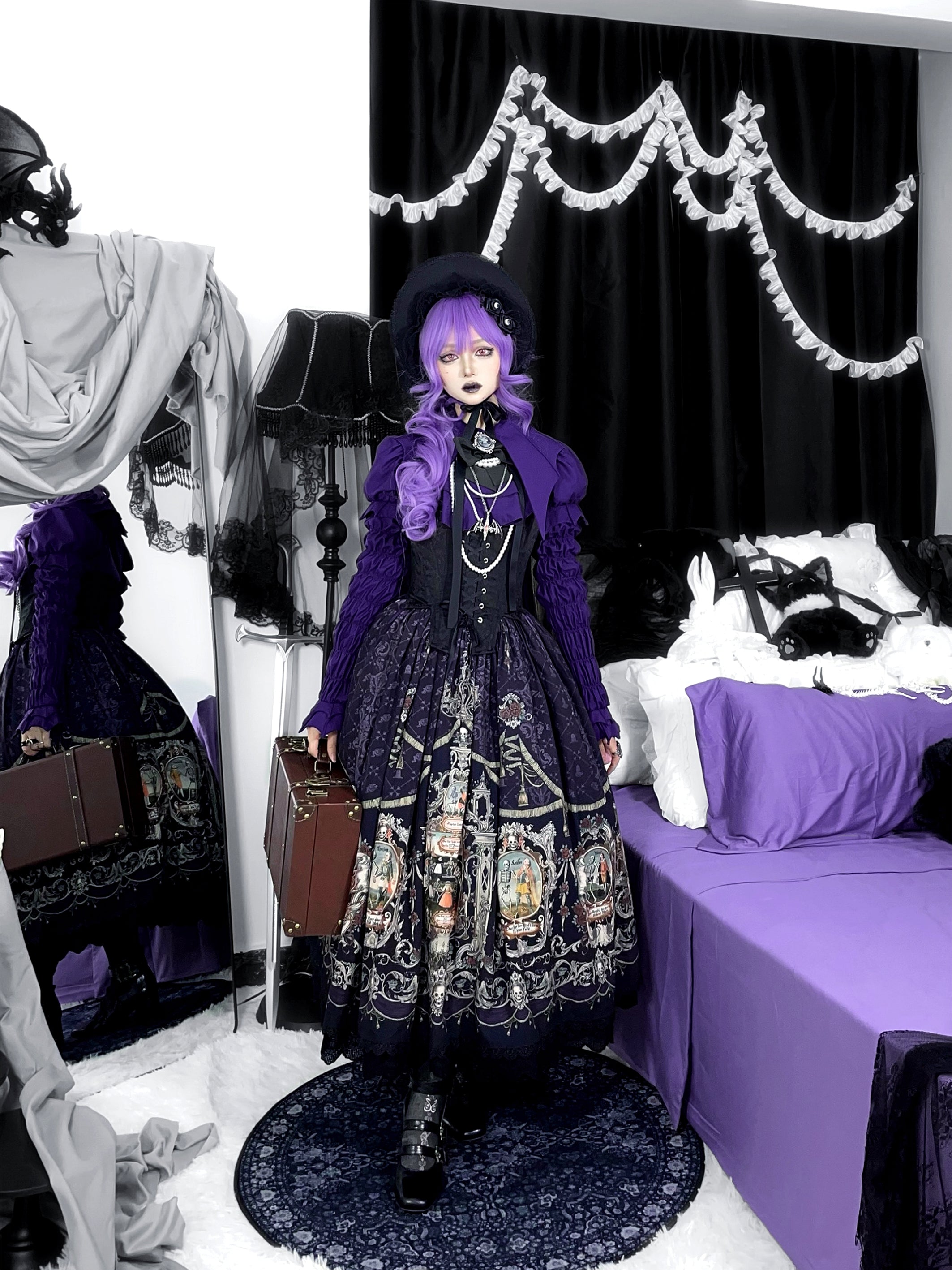 【受注予約4/28まで】Dark Dance ゴスロリスカート・パープル