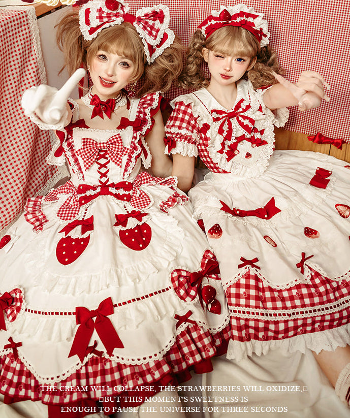 【受注予約11/18まで】Strawberry Cake Guide メイド風ジャンパースカート