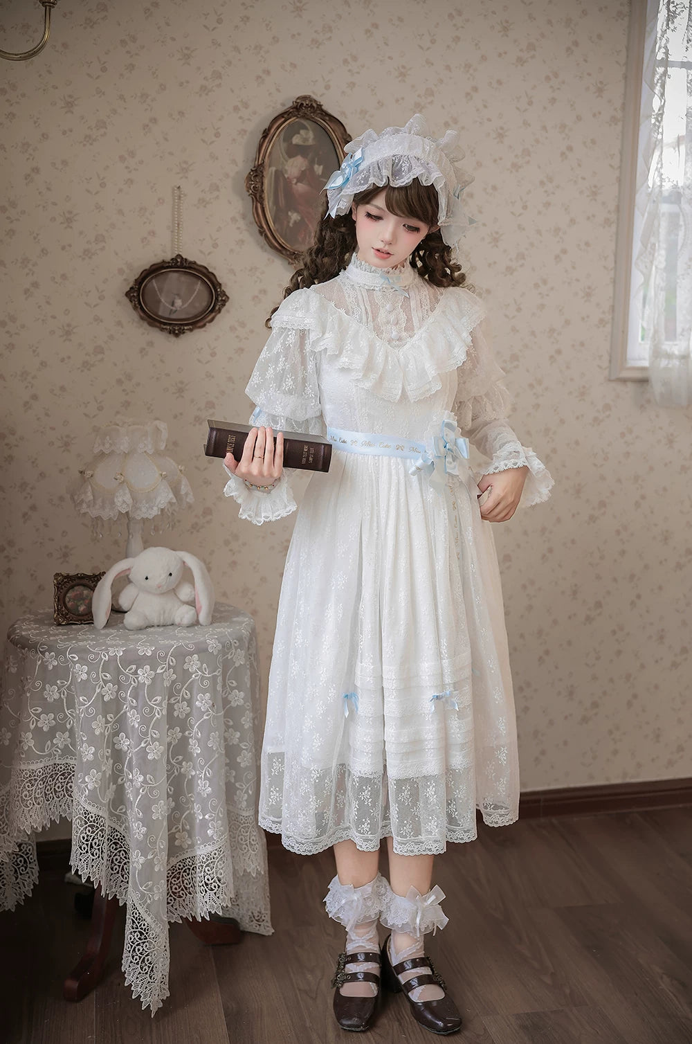 【受注予約10/13まで】Dream Lace クラシカル半袖ワンピース