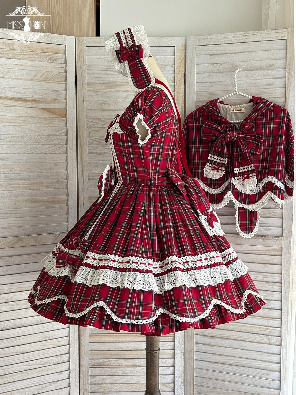 【受注予約10/15まで】Checkered Petal Rabbit リボンワンピース