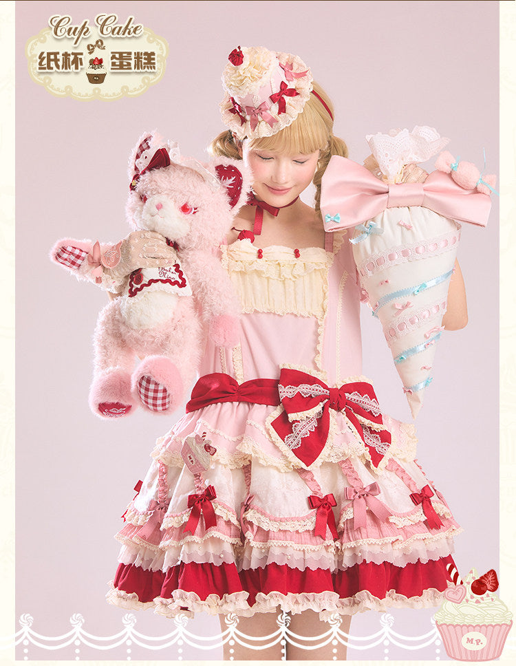 【受注予約1/26まで】Sweet Cup Cake ローウエストワンピース