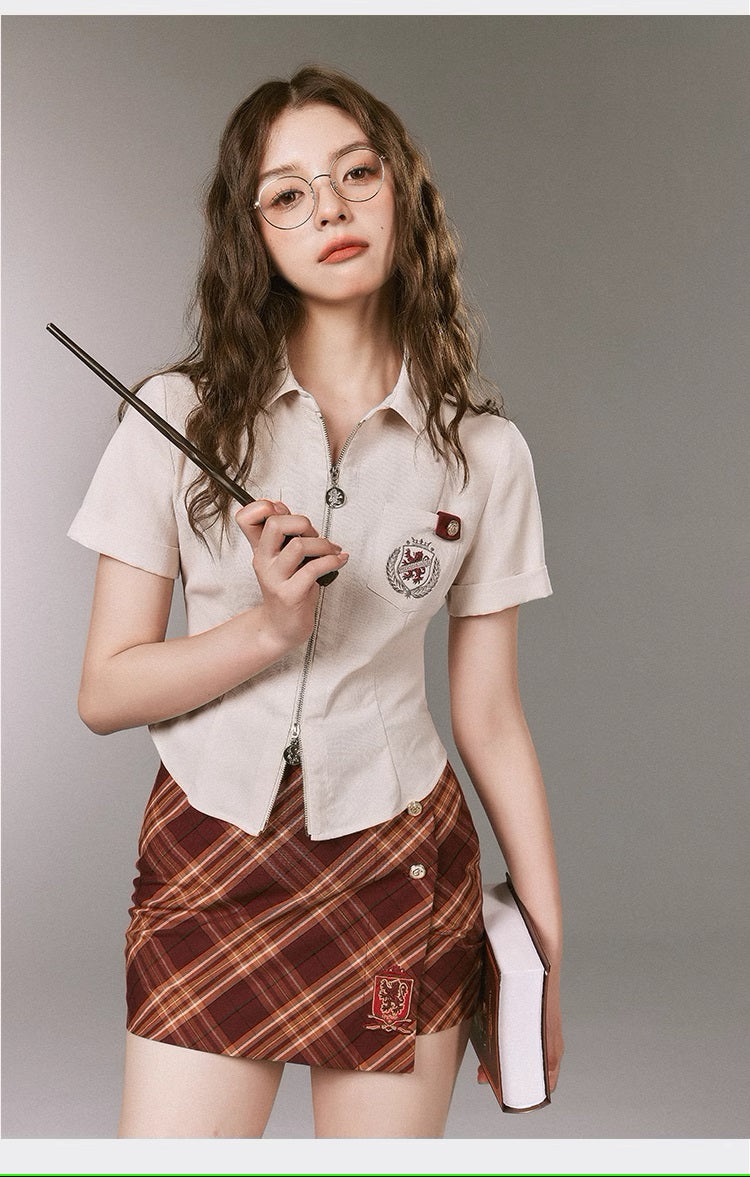 [Pre-order] Hogwarts School of Witchcraft and Wizardry Check Mini Tight Skirt