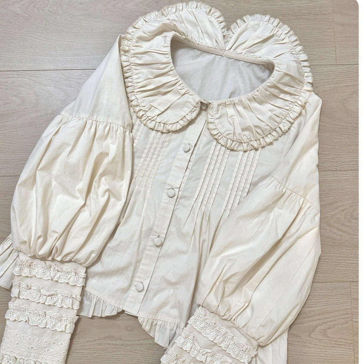 Bunny Bear Bunny long-sleeved blouse with rabbit ears