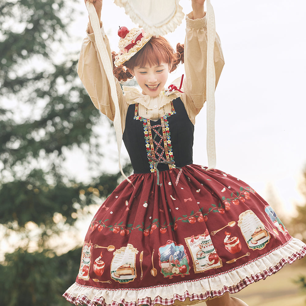 【予約販売】Apple Garden バイエルン風ジャンパースカート
