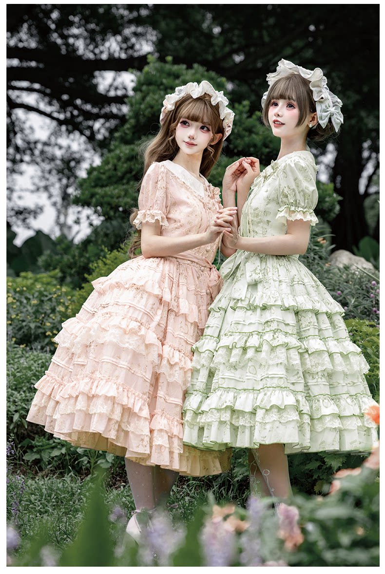 【受注予約9/13まで】Sweet Jasmine 半袖ワンピース