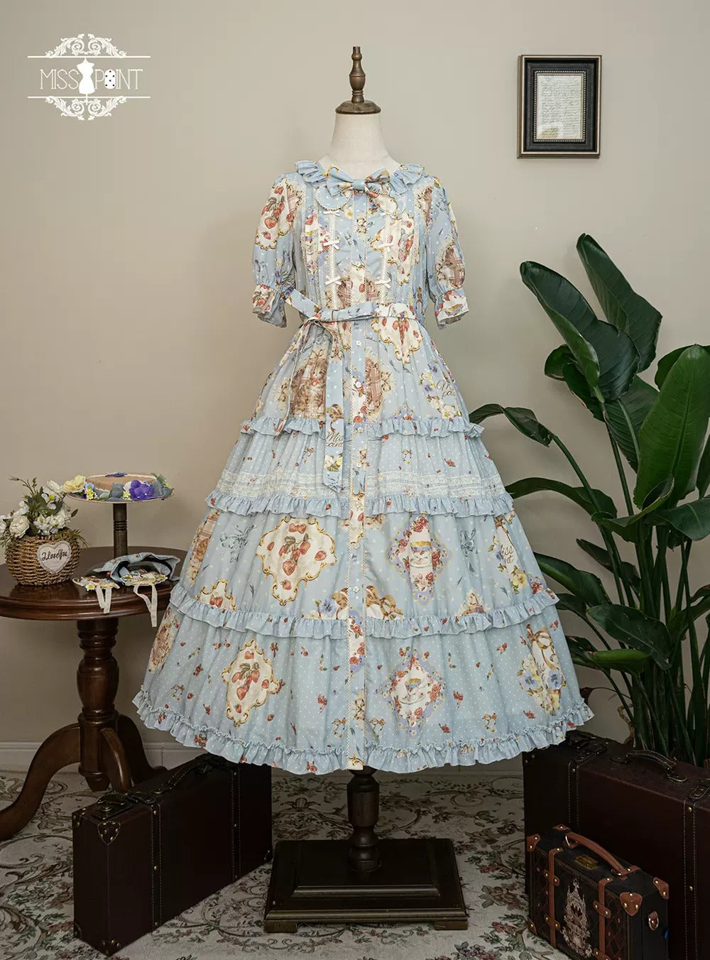 Cat Rose Tea Party Daily Dress Long Length