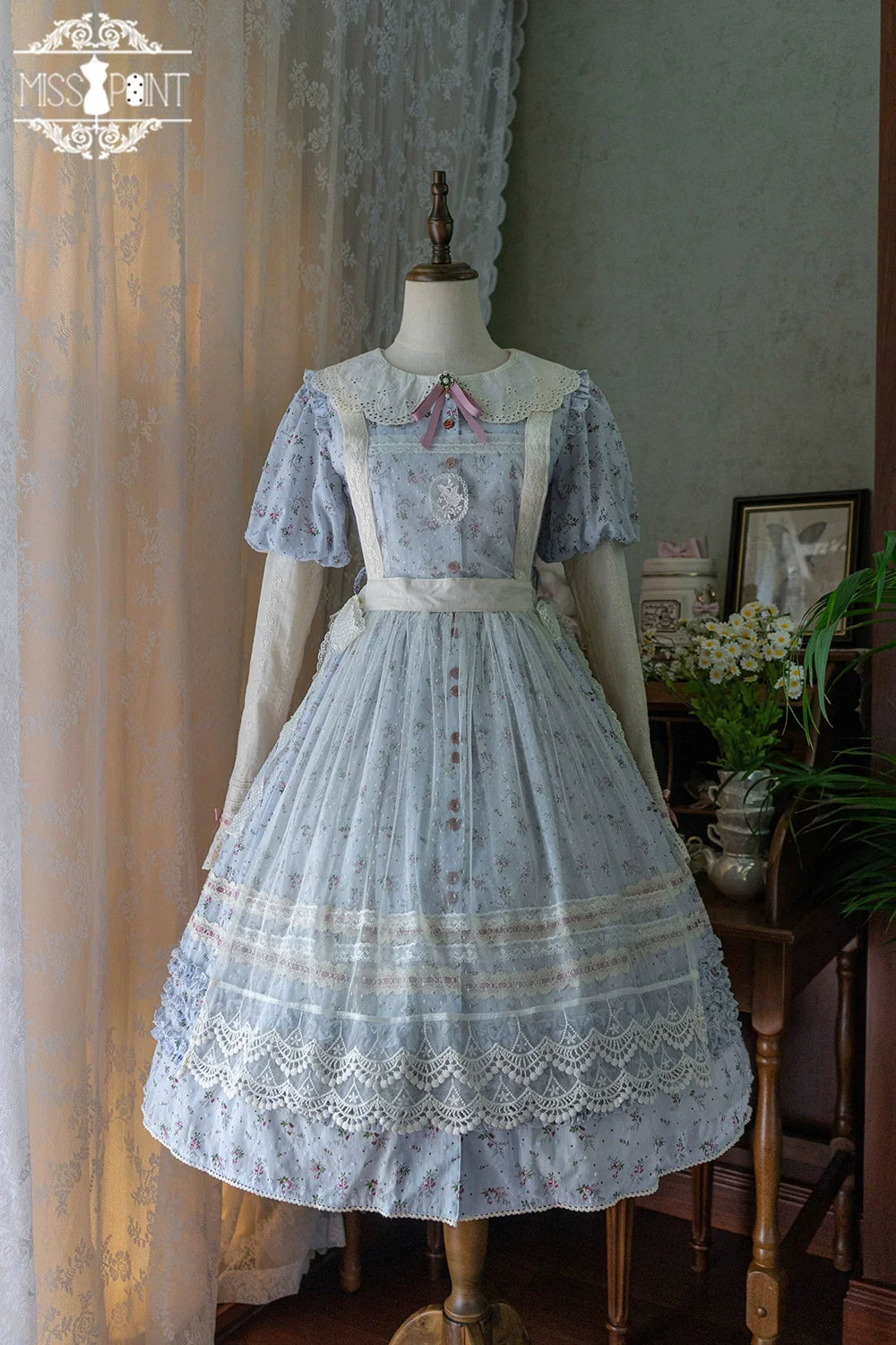 Charrita チャリータ 花柄ロング エプロンスカート 予約販売 Charrita チャリータ 花柄ロング エプロンスカート 予約販売
