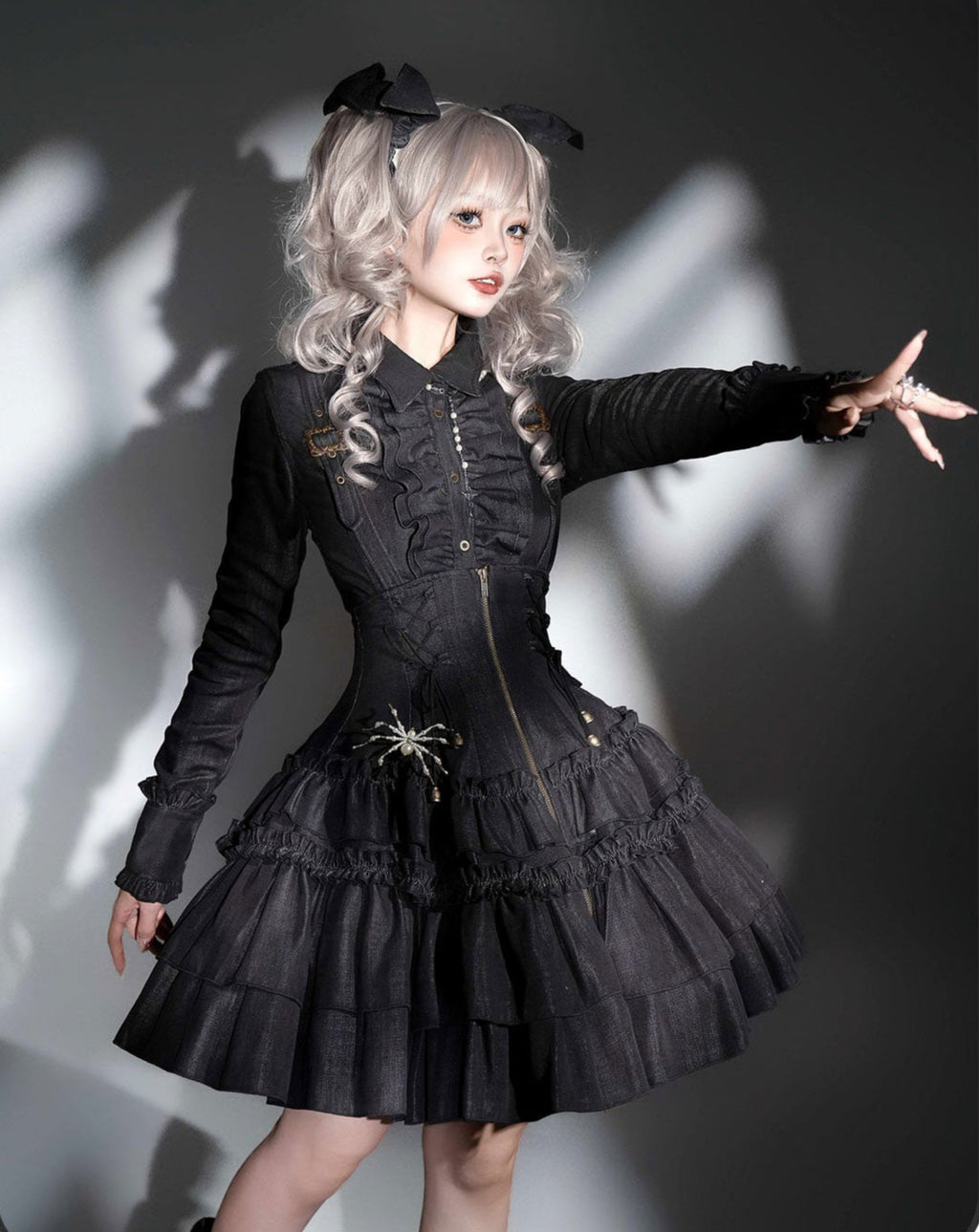 【受注予約3/10まで】Rose Heart デニムブラウス