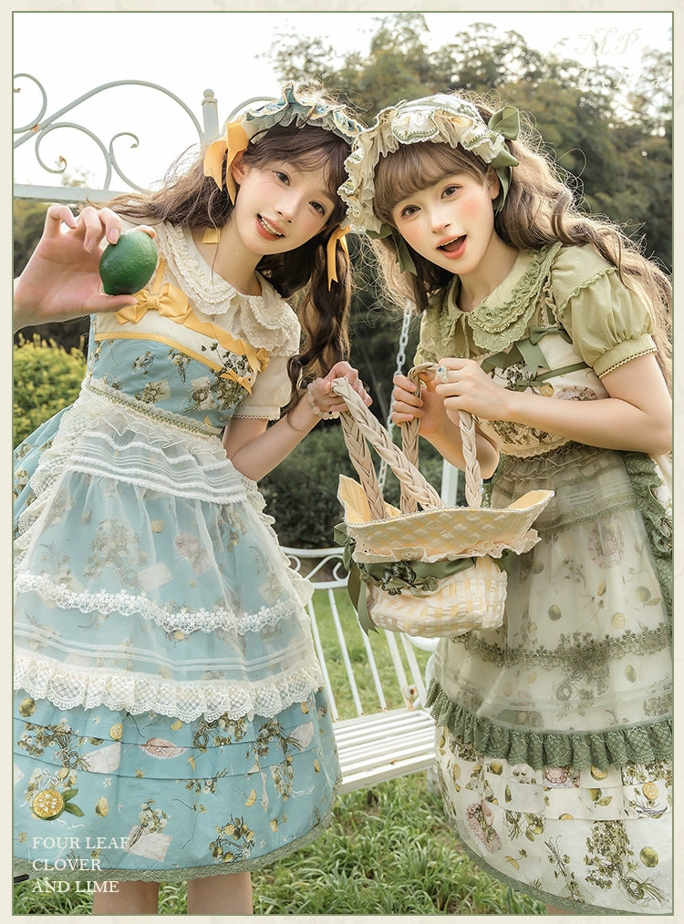 【受注予約5/18まで】Four Leaf Clover and Lime ジャンパースカート