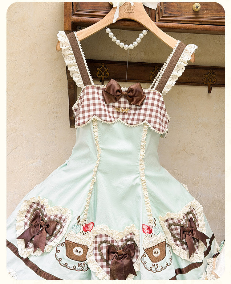 【受注予約1/26まで】Sweet Cup Cake ハートジャンパースカート